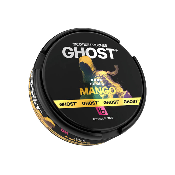 Tub of Mango Ghost Nicotine Pouches Strong