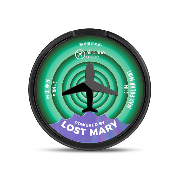 30mg Max Polar Mint Nicotine Pouches by Lost Mary Airplane Mode
