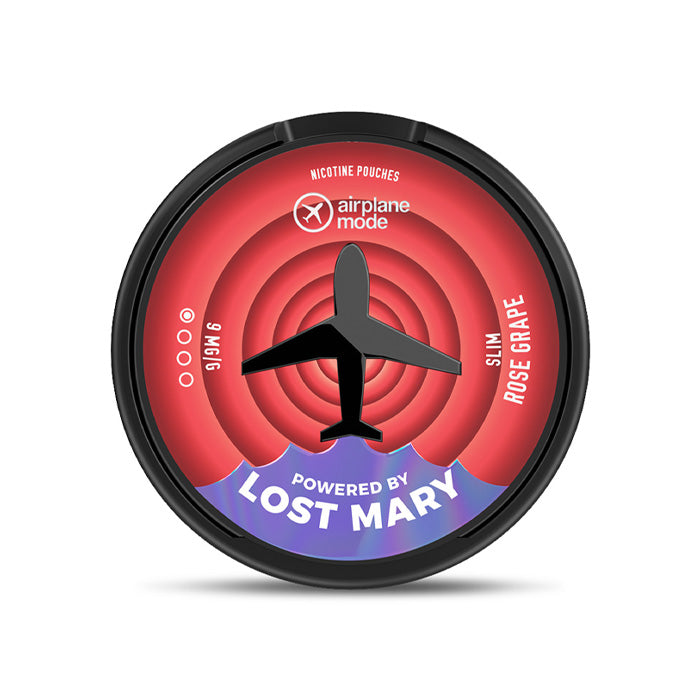 9mg Rose Grape Nicotine Pouches by Lost Mary Airplane Mode