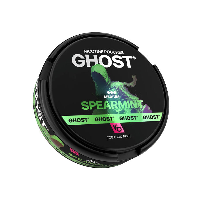 Tub of Spearmint Ghost Nicotine Pouches Medium