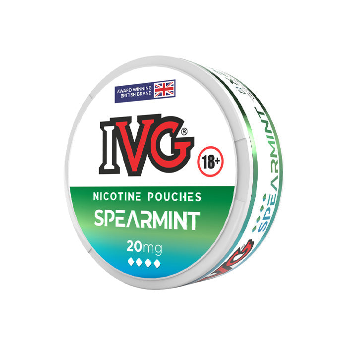 Tub of 20 Spearmint IVG Nicotine Pouches 20mg