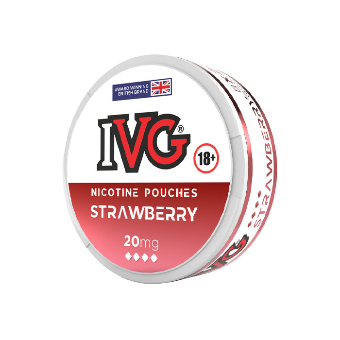 Tub of 20 Strawberry IVG Nicotine Pouches 20mg