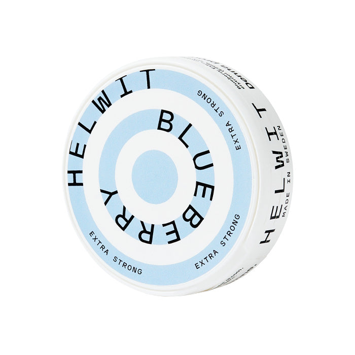 Jar of Helwit Blueberry Extra Strong on a white background