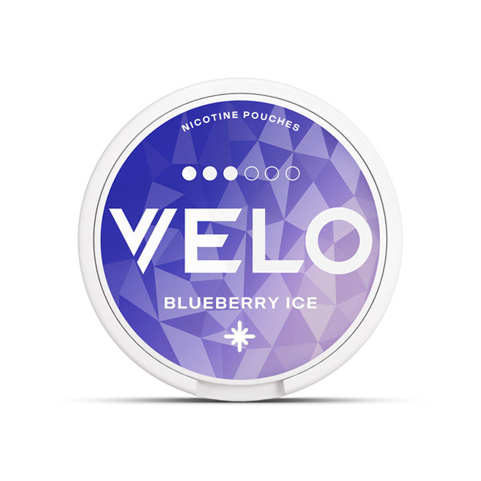Tub of Blueberry Ice Velo Slim Nicotine Pouches