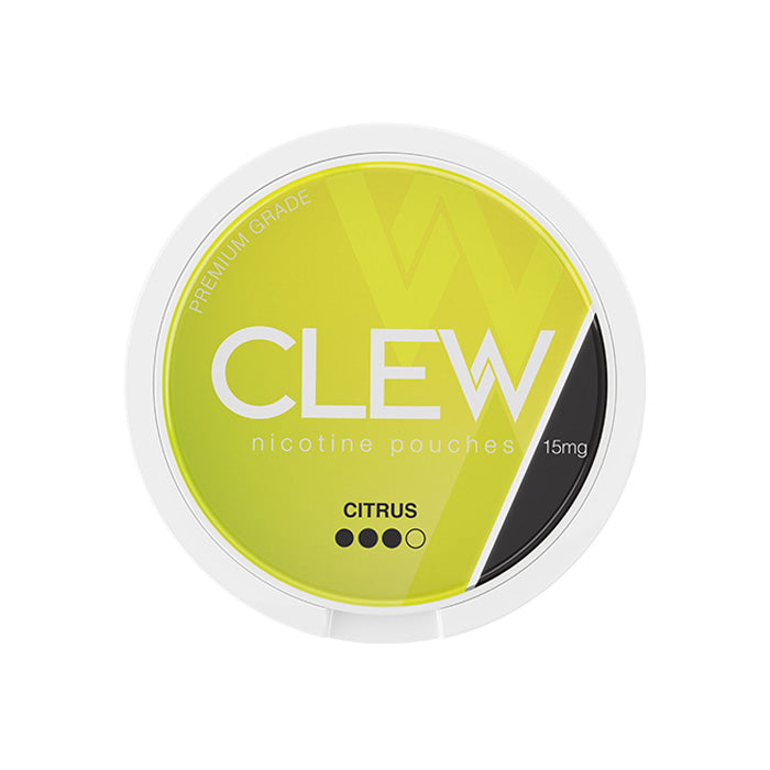 Can of Clew Citrus Nicotine Pouches in 15mg