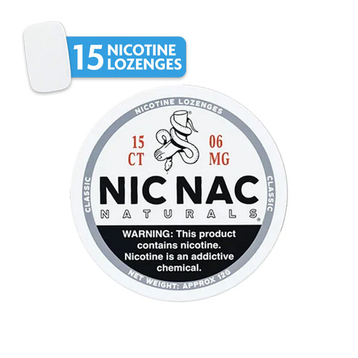 Can of 15 Classic 6mg Nic Nac Lozenges