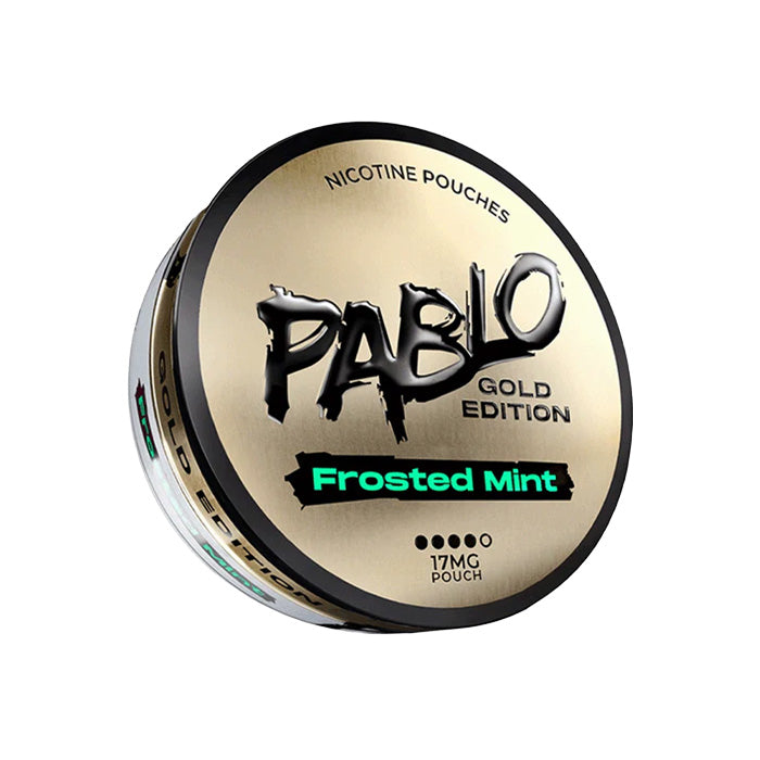 Tub of Frosted Mint Pablo Gold Edition 17mg Nicotine Pouches