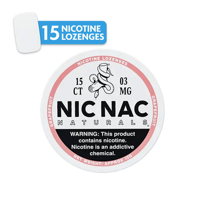 Can of 15 Grapefruit 3mg Nic Nac Lozenges
