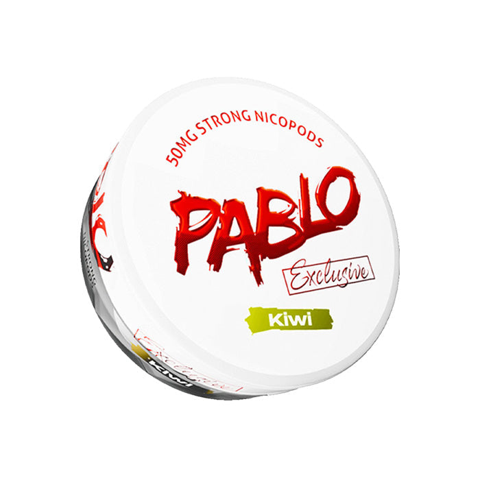 Tub of Kiwi Pablo Exclusive 50mg Nicotine Pouches