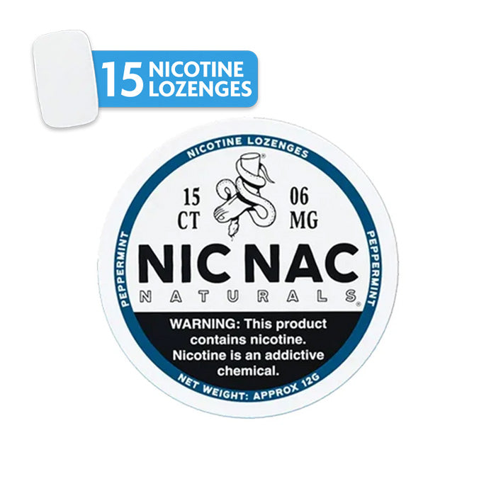 Can of 15 Peppermint 6mg Nic Nac Lozenges