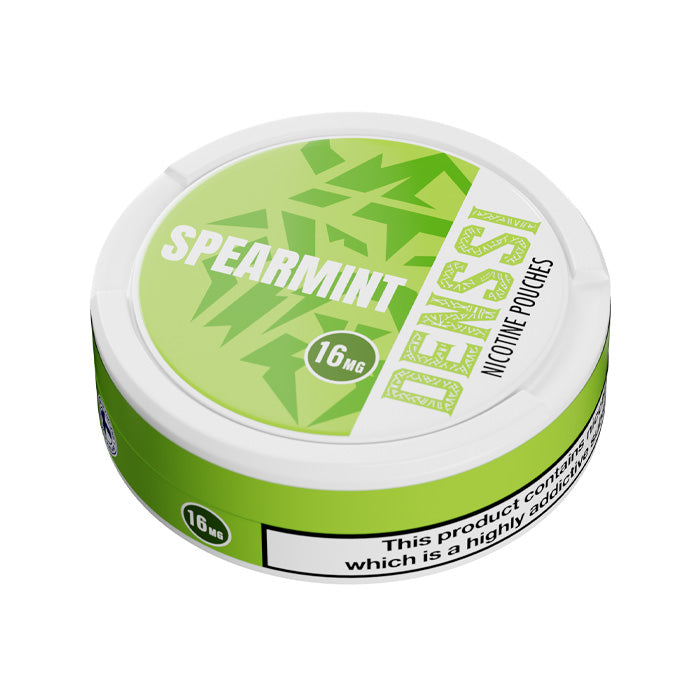 Can of 20 Denssi Spearmint 16mg Nicotine Pouches