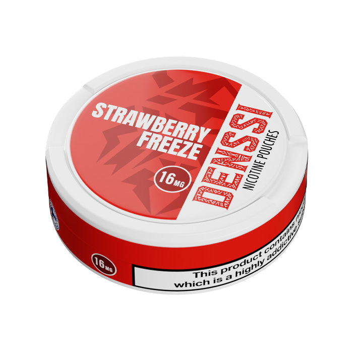 Can of 20 Denssi Strawberry Freeze 16mg Nicotine Pouches