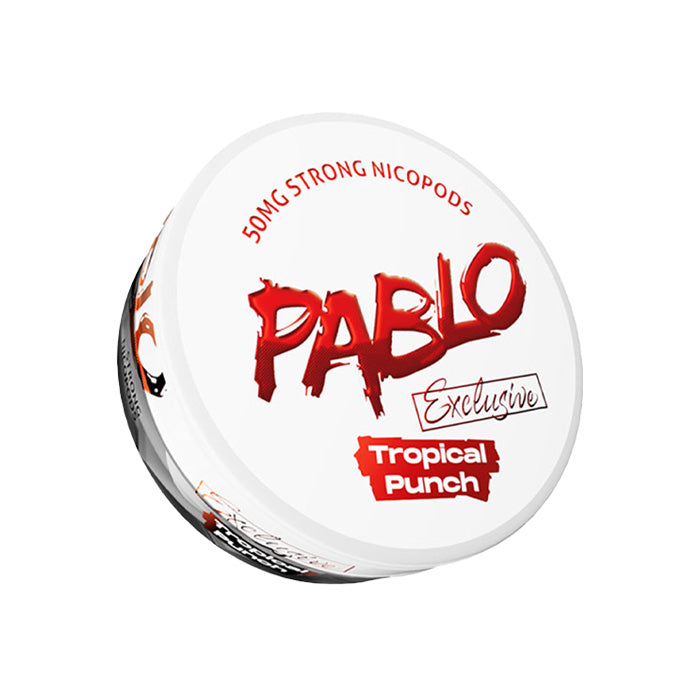 Tub of Tropical Punch Pablo Exclusive 50mg Nicotine Pouches