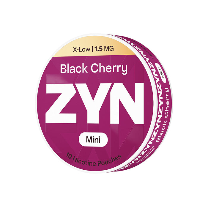 Tub of Ten ZYN Mini Black Cherry 1.5mg Nicotine Pouches